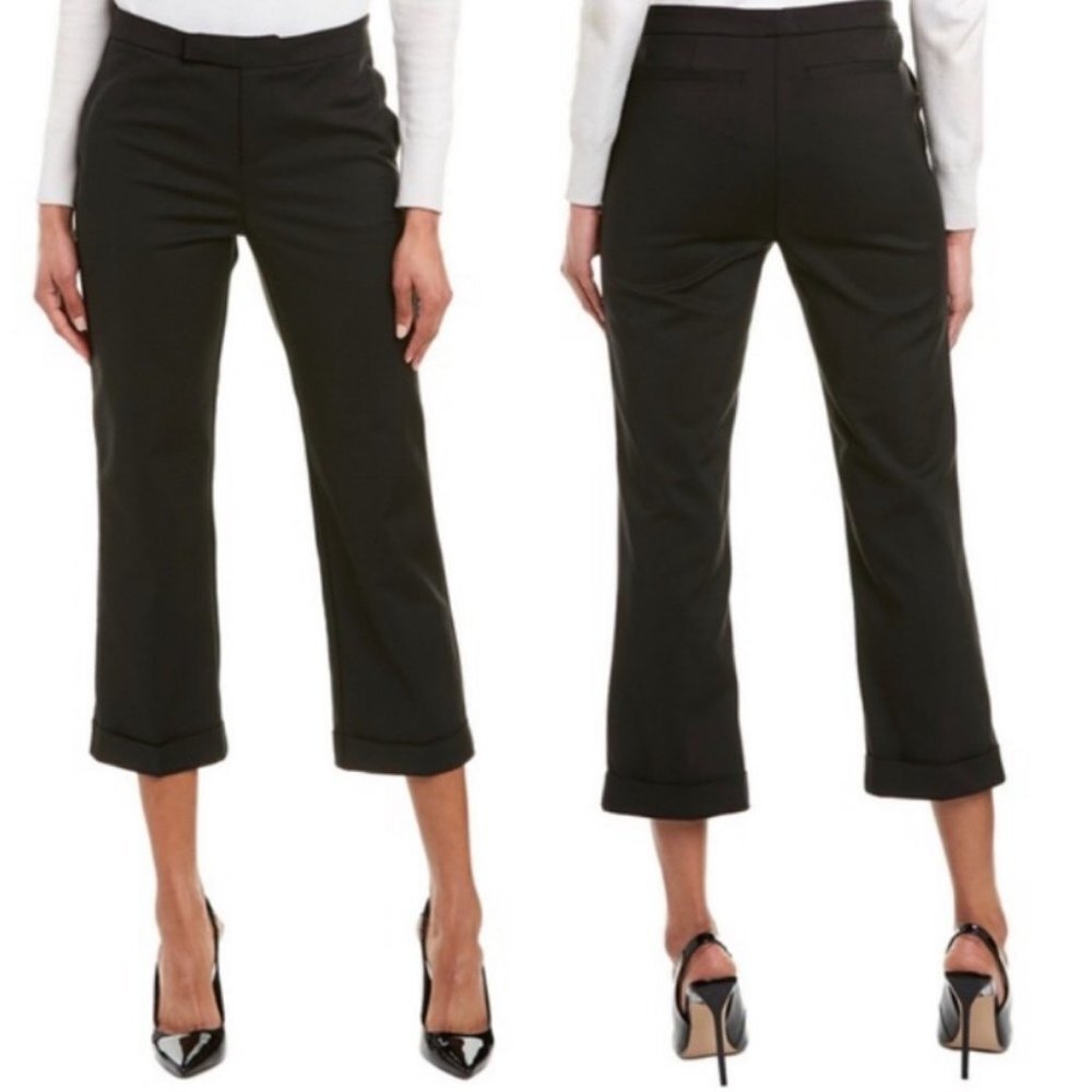 NWT Ecru Black Astor Straight Leg Trouser Cuffs Size 6 New Tags‎ Business Pants